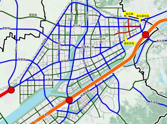 北京密云城区两横一纵骨干路网获批